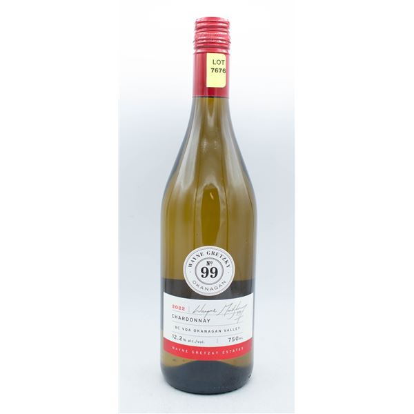 2022 WAYNE GRETZKY NO 99 CHARDONNAY 750ML 12.2%