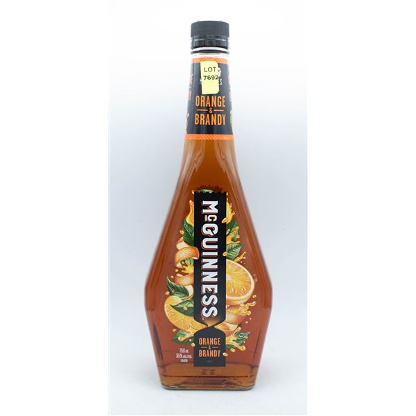 MCGUINNESS ORANGE AND BRANDY FLAVOR LIQUEUR 750ML