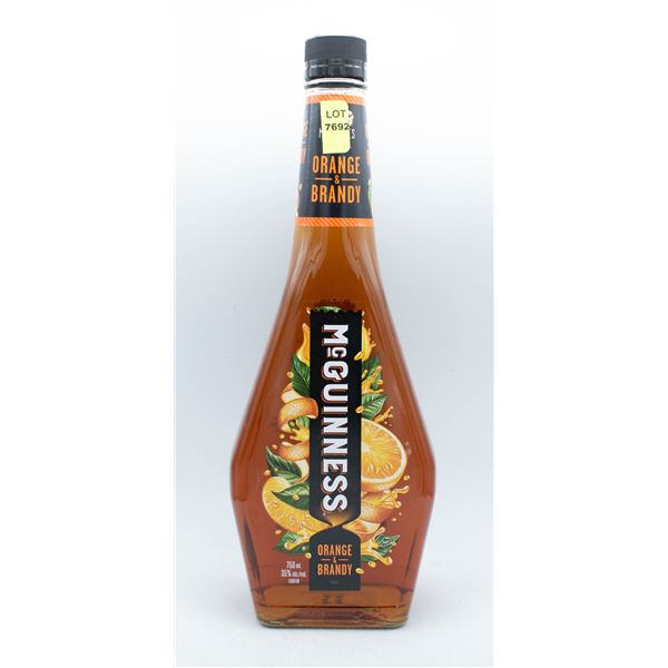 MCGUINNESS ORANGE AND BRANDY FLAVOR LIQUEUR 750ML