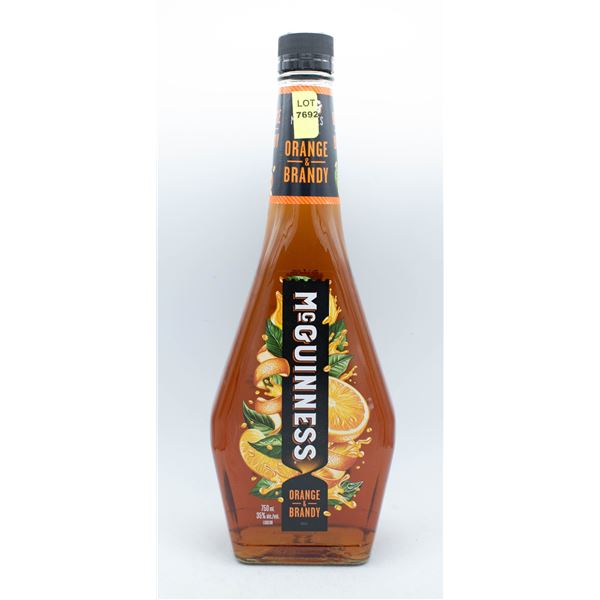 MCGUINNESS ORANGE AND BRANDY FLAVOR LIQUEUR 750ML