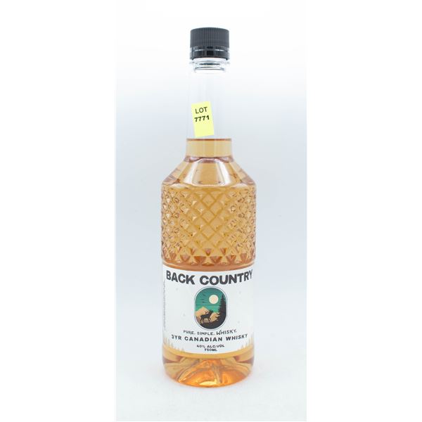 BACK COUNTRY 3 YEAR CANADIAN WHISKY 750ML 40%