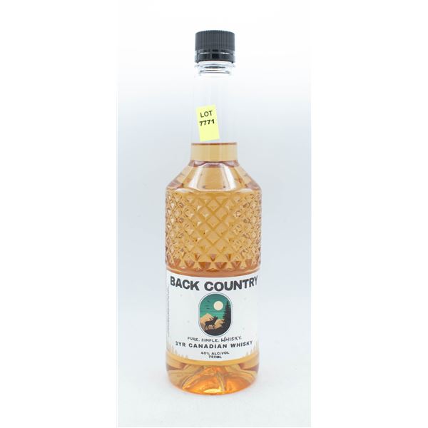 BACK COUNTRY 3 YEAR CANADIAN WHISKY 750ML 40%