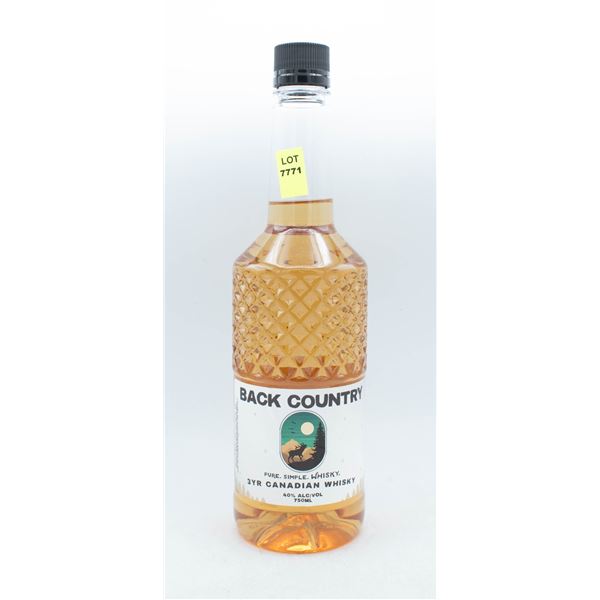 BACK COUNTRY 3 YEAR CANADIAN WHISKY 750ML 40%