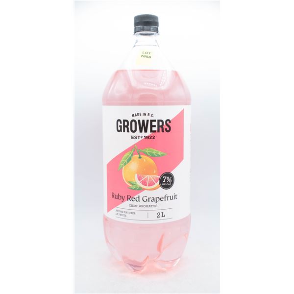 GROWERS RUBY RED GRAPEFRUIT FLAVORED CIDER 2L 7%