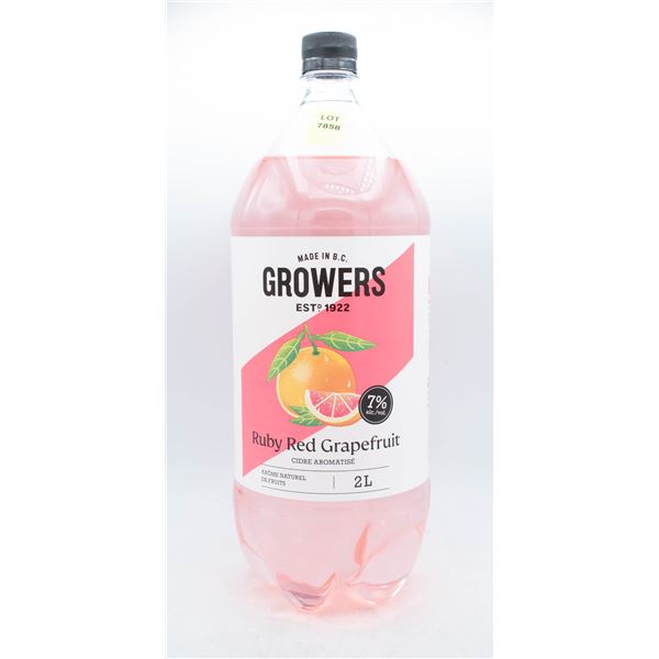 GROWERS RUBY RED GRAPEFRUIT FLAVORED CIDER 2L 7%