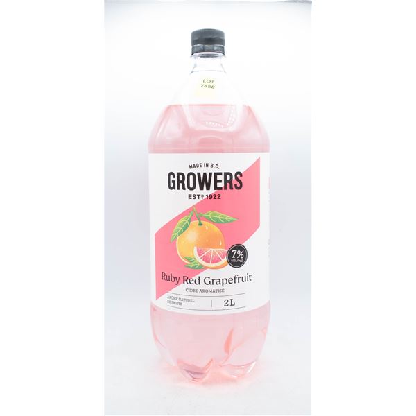 GROWERS RUBY RED GRAPEFRUIT FLAVORED CIDER 2L 7%