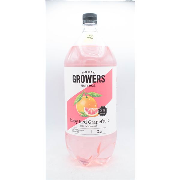 GROWERS RUBY RED GRAPEFRUIT FLAVORED CIDER 2L 7%