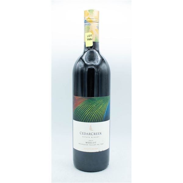 2017 CEDAR CREEK ESTATE WINERY MERLOT 750ML 14.5%