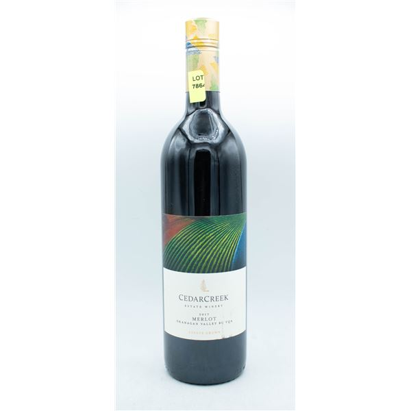 2017 CEDAR CREEK ESTATE WINERY MERLOT 750ML 14.5%