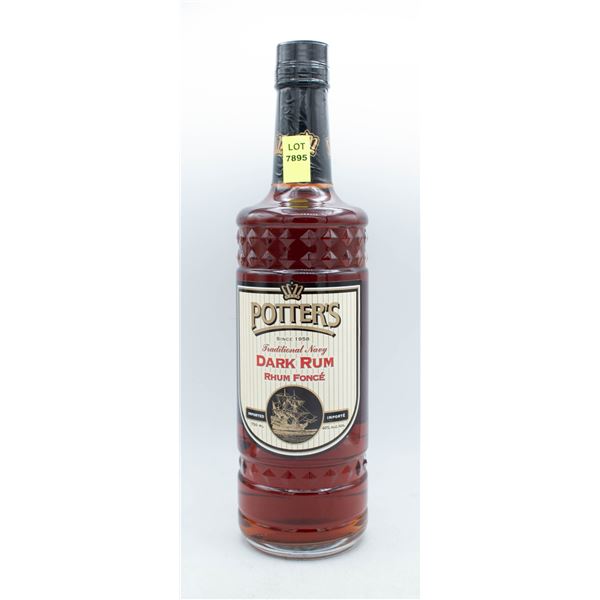 POTTER'S TRADITIONAL NAVY DARK RUM 750ML 40%