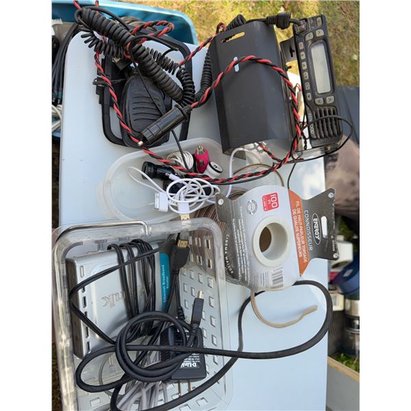Kenwood Radio, Cables and Electronics Lot