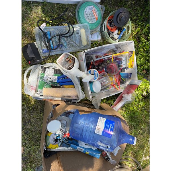 Lot: Painting Supplies, Grill Cleaner,