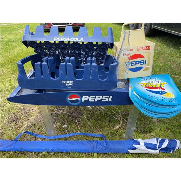 Pepsi Branded Umbrella and Promotional Items