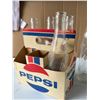 Image 2 : Pepsi-Cola Glass Bottles with Vintage Carrier