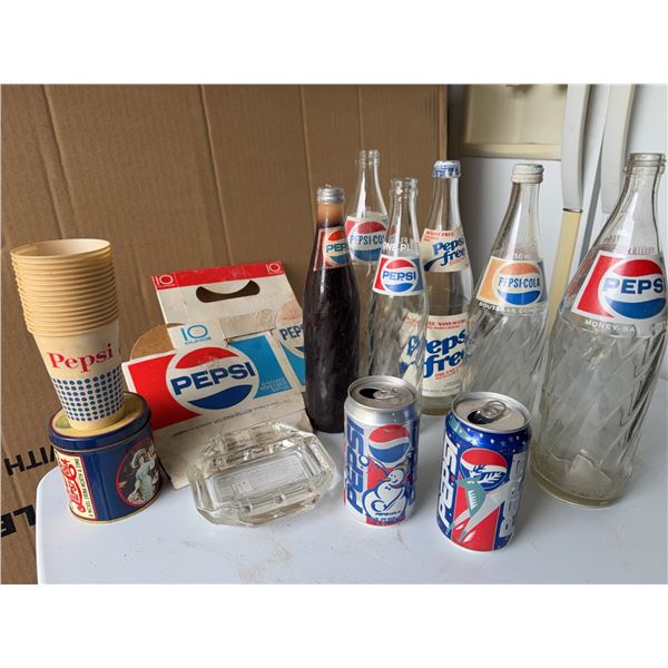 Pepsi Memorabilia Collection: Bottles, Cans,