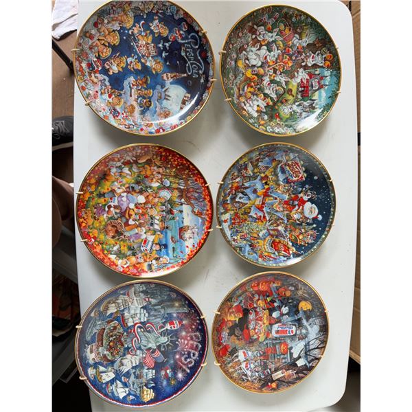 6 Bill Bell Pepsi-Cola Porcelain Decor