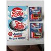 Image 1 : Pepsi-Cola Sign and Die-Cast Cars Set