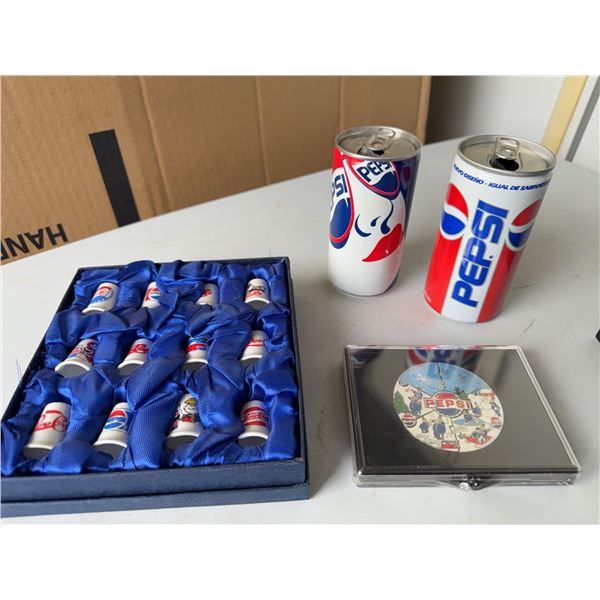 Pepsi Collectibles Lot, Mini Bottles, Cans, &