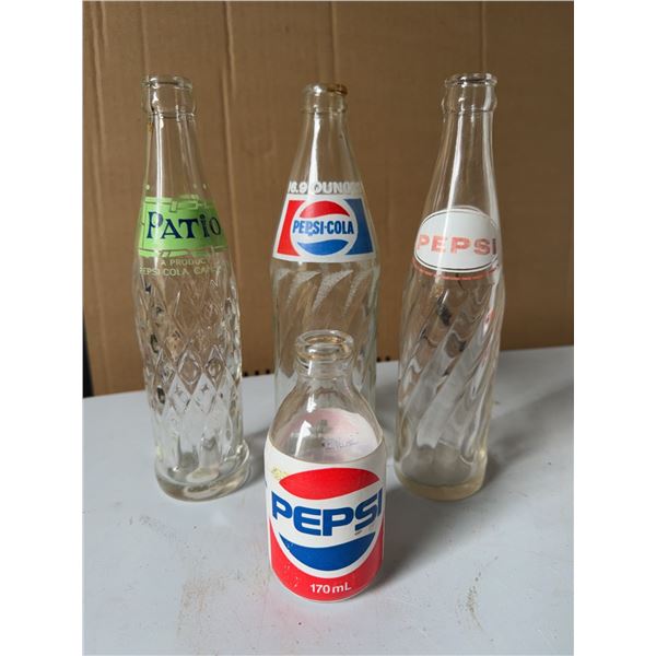 4 Vintage Pepsi Bottles