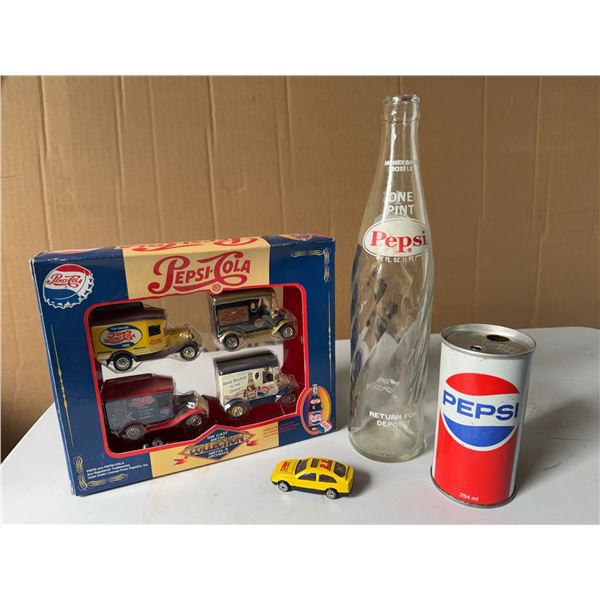 Pepsi Collectible Set: Bottle, Can, Die-Cast