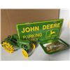 Image 1 : John Deere Collectible Lot: Tractor, Sign, &