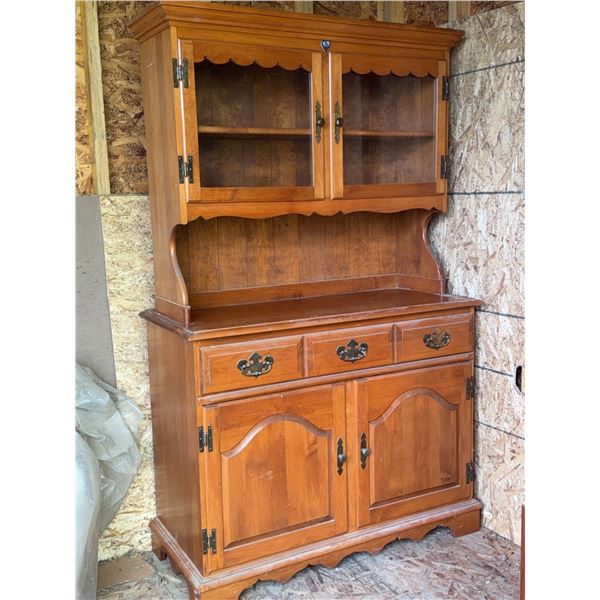 Wood Hutch Cabinet 67” x 42” with Drawers