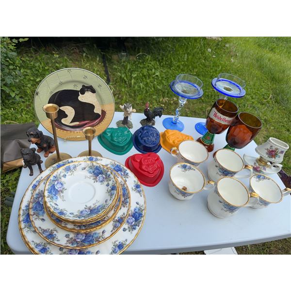 Royal Albert Blue Rose China Set Assorted Lot