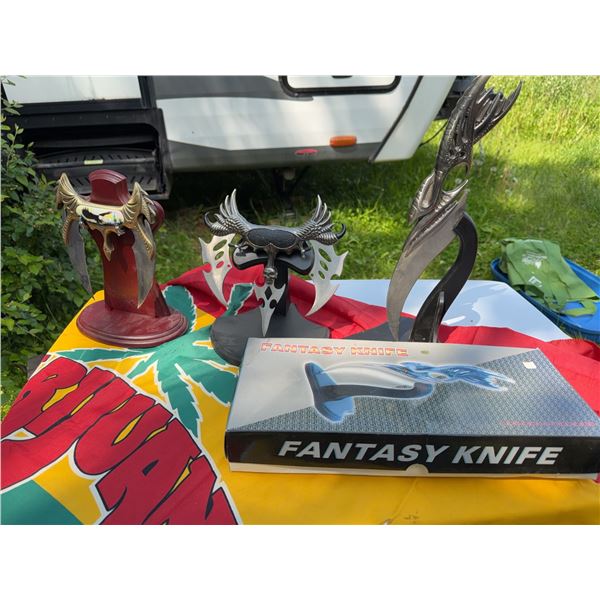 Three Decorative Fantasy Knives