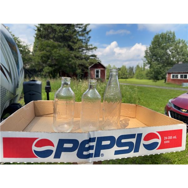 Pepsi-Cola Glass Bottles Assortment, Set of 3