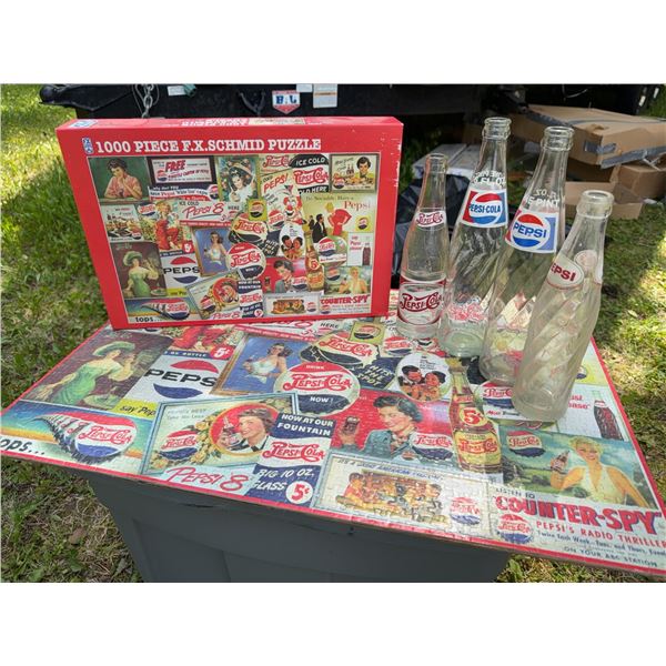 Pepsi-Cola Collectibles Lot with Bottles
