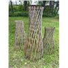Image 1 : Three Wooden Garden Obelisks