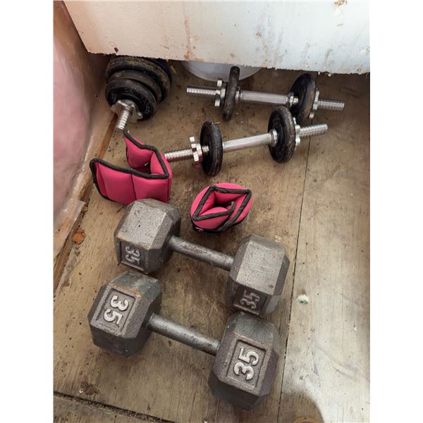 Dumbbells and Ankle Weights Set