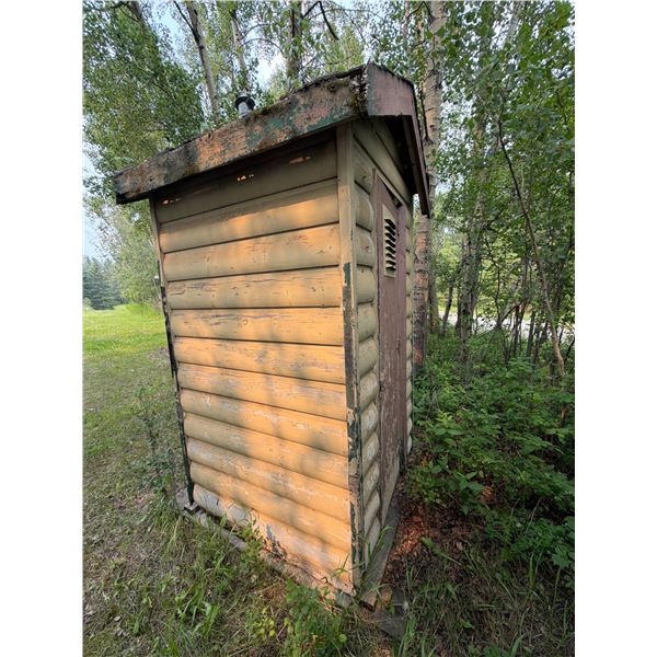 52" Square Frame 106" Tall Outhouse with Window and Ventilation