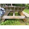 Image 3 : Wooden Outdoor Picnic Table with Built-in Benches