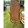 Image 2 : Wooden Oval Standing Mirror with Swivel Feature