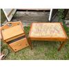 Image 1 : Wooden Stool With Embroidery and Potato Onion Bin
