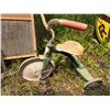Image 3 : Vintage Red Gas Can, Metal Washboard, and Child's Tricycle