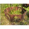 Image 1 : Rustic Metal Hexagonal Fire Pit Ring with Scenic Cutouts
