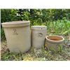 Image 1 : Three Stoneware Crocks Alberta Potteries Dyson's Pickles