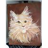 Image 2 : Ceramic Candle Holders, Cat Painting, and Handkerchiefs