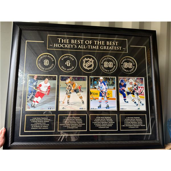 Framed 'Hockey's All-Time Greatest' NHL Memorabilia