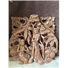 Image 1 : Hand-Carved Balinese Wood Panel Depicting Rama and Sita
