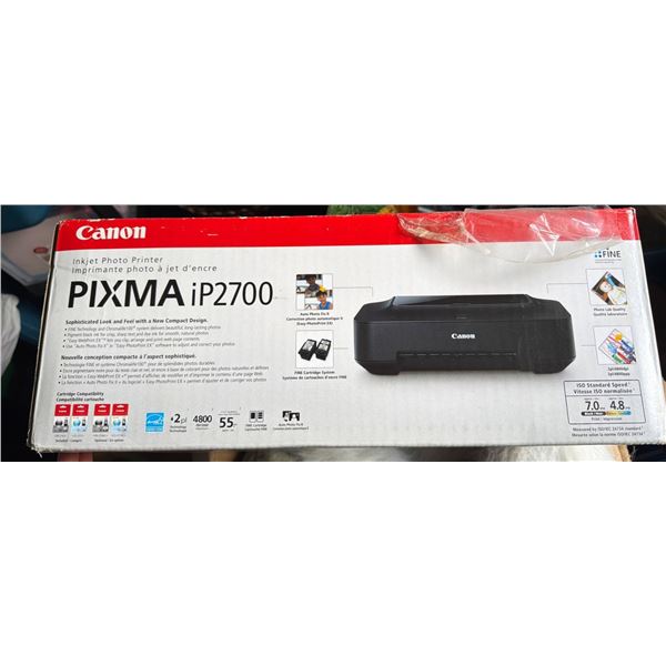 Canon PIXMA iP2700 Inkjet Photo Printer, New in Box