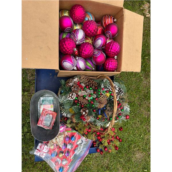 Christmas Decorations including Ornaments and Garlands
