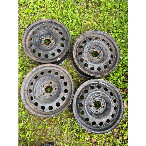 Four Steel Wheels with 10x288 Marking