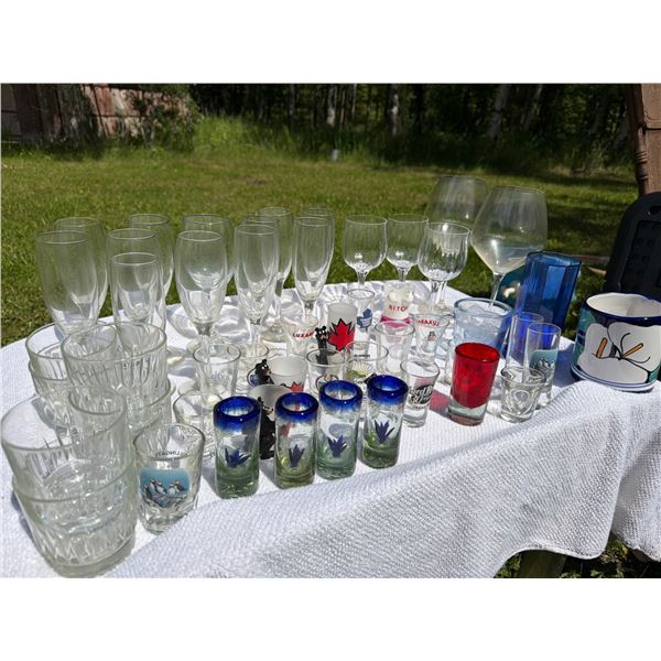 Barware and Assorted Shooter Glasses