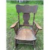 Image 2 : Wooden Rocking Chair with Ornate Backrest Design