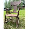 Image 3 : Wooden Rocking Chair with Ornate Backrest Design