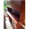 Image 2 : Wood Office Desk with Shelves and File Draws