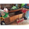 Image 1 : Christmas Garland, Light Boxes, vintage Record Player Stand